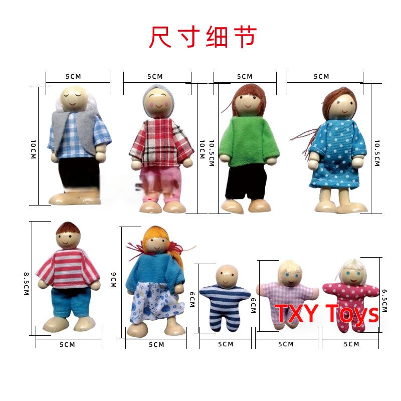 2026 New Type Wooden Family Puppet Puzzle Toy Adjustable Joint Doll for Roleplay Educational Toys