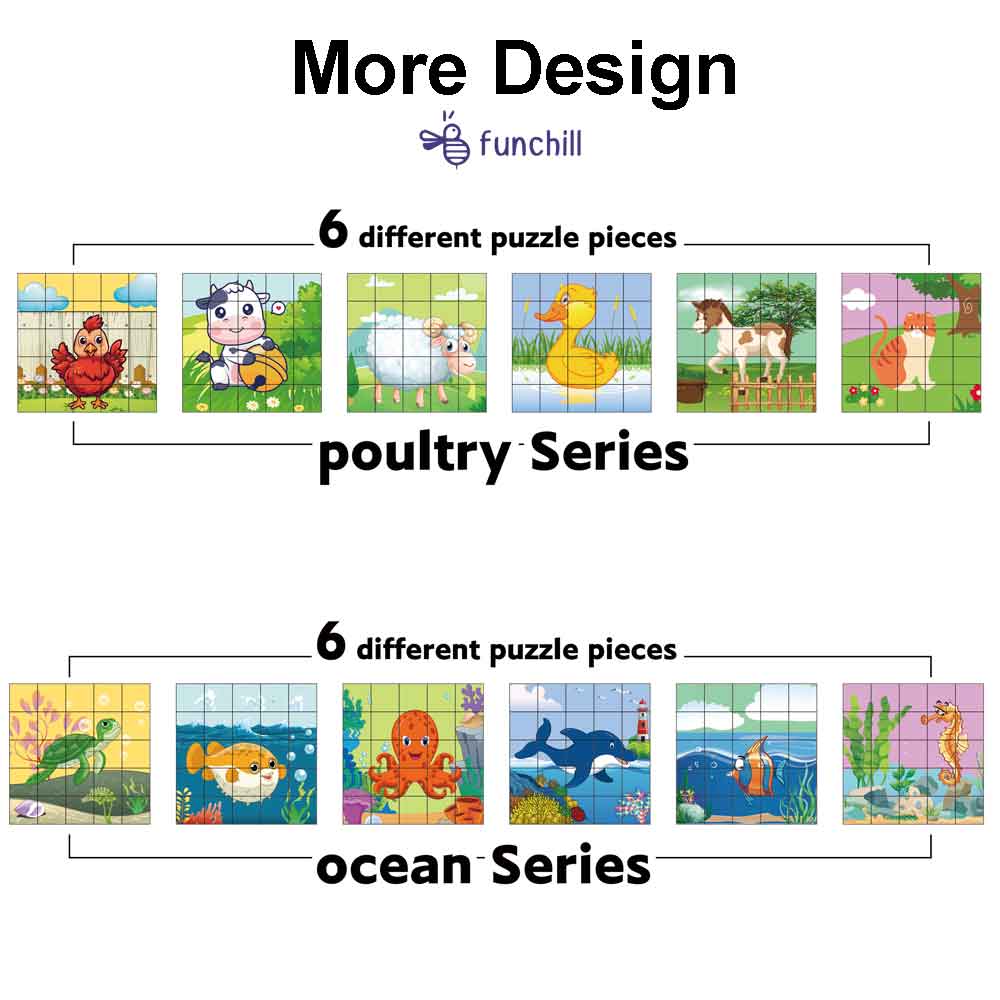3D Sensory Toys STEM Montessori Block Kids Educational Animals Magnetic Puzzle for Kids Learning