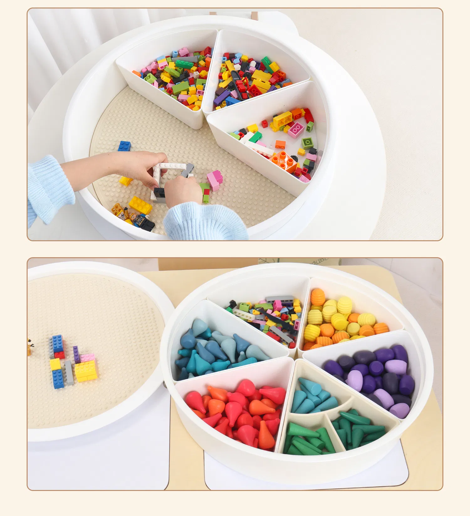 Montessori Baby Kids Sensory Play Tray Lid Early Education Toys Detail 9