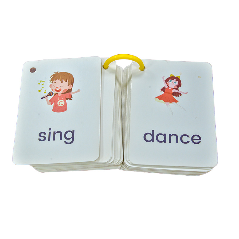 English and custom language flash cards
