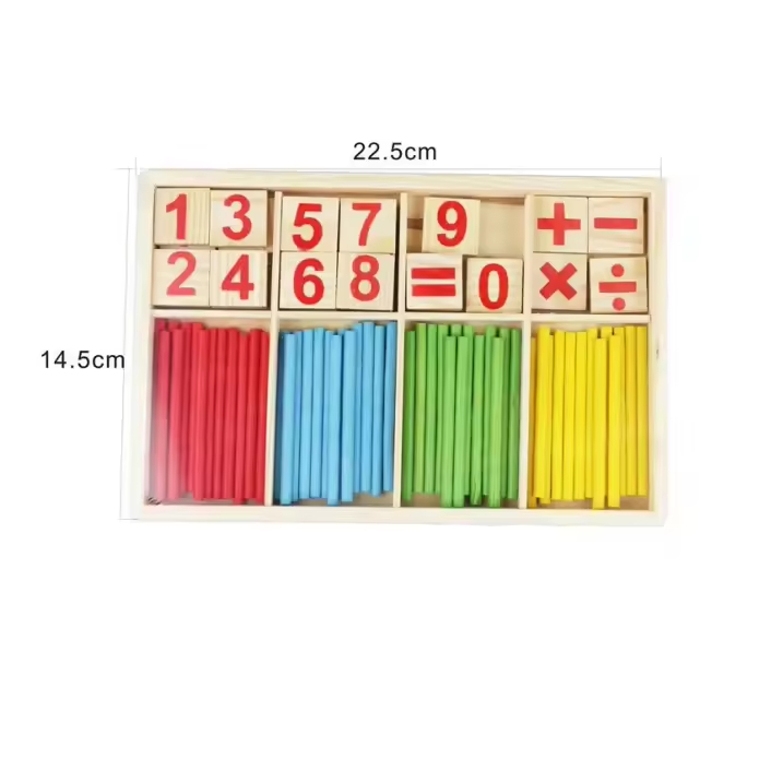 Wood Educational Number Math Calculate Game Toy Mathematics Puzzle Toys Kid Early Learning Counting Sticks Material Children