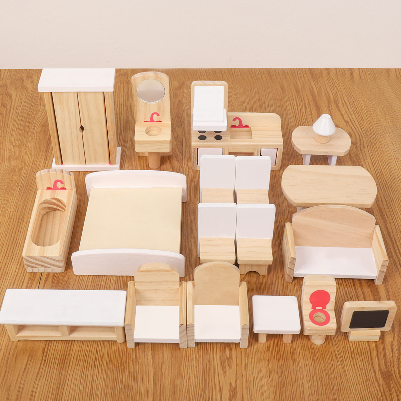 Manufacturer Sensory Wholesale Wooden Play Dollhouse Wood Doll House Child House Kids Educational Gift Baby Montessori Children Playing Items Juguetes Toy