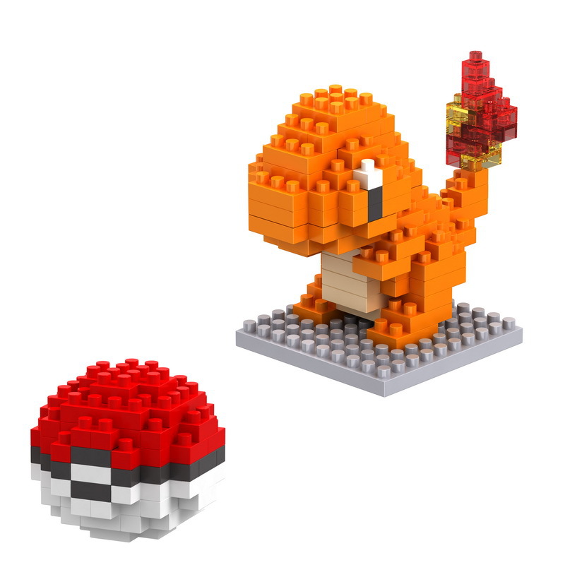 PY 7.5cm Nano Blocks Leguoguo 2nd Microparticle Bricks Pokemoned Have Box Instruction Educational Building Blocks Board Game
