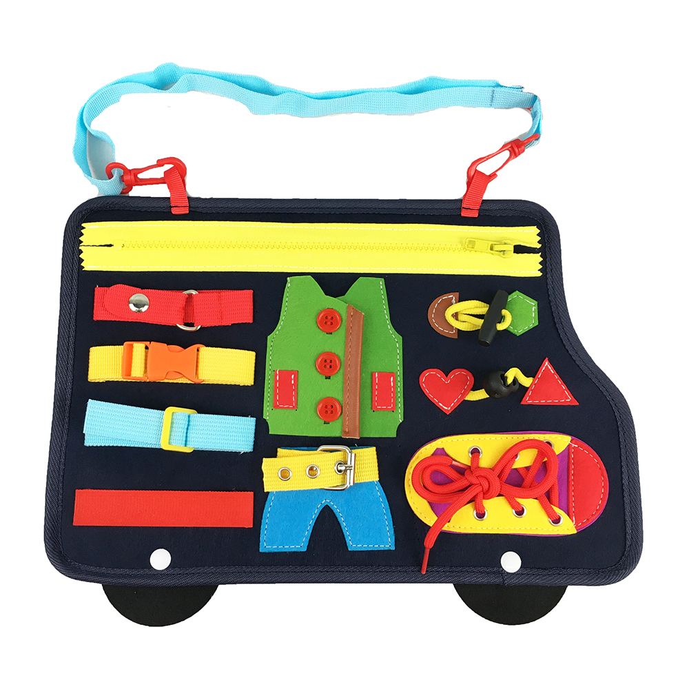 Car shape felt child learning board
