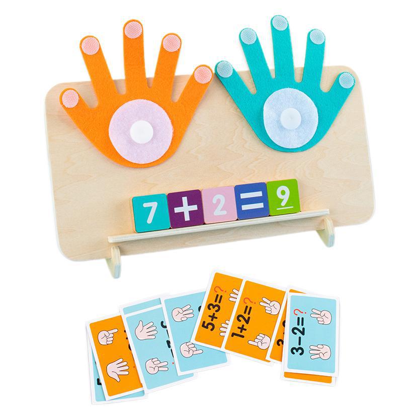 New Montessori Toys Educational Wooden Clock Finger Counting Educational Toys Math Teaching Aids Mathematics Learning Toy