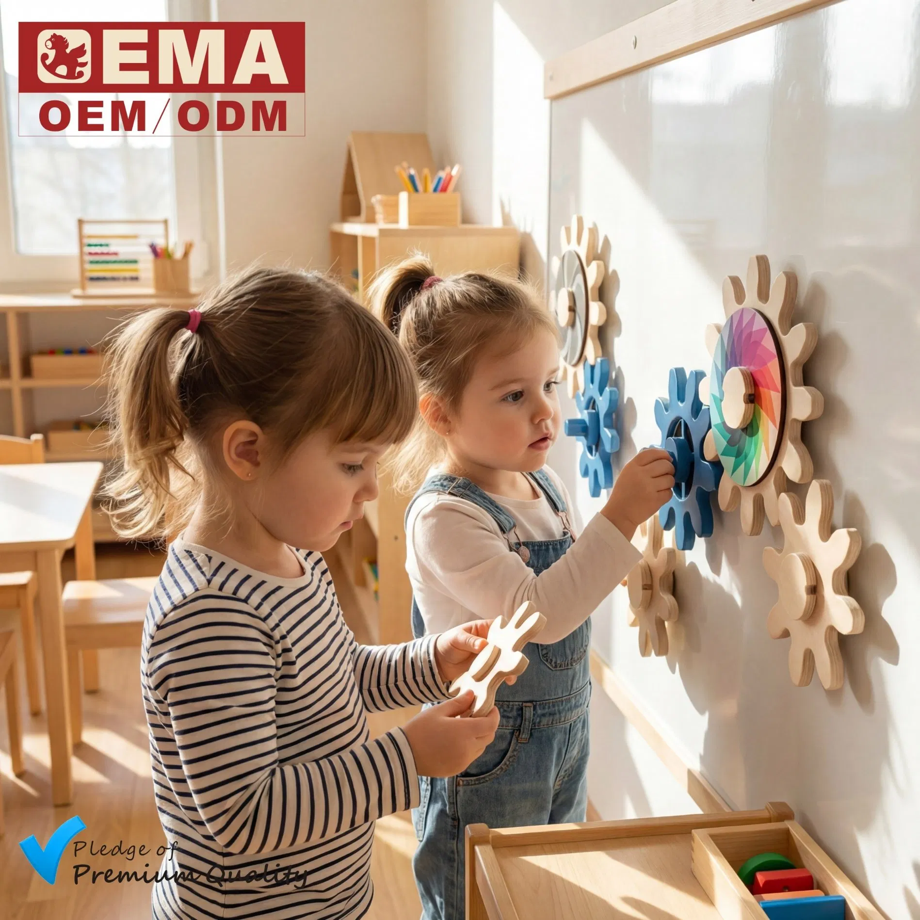 EMA Educational Kids Technology Toys for Nursery Interactive Learning with Meshing Gears