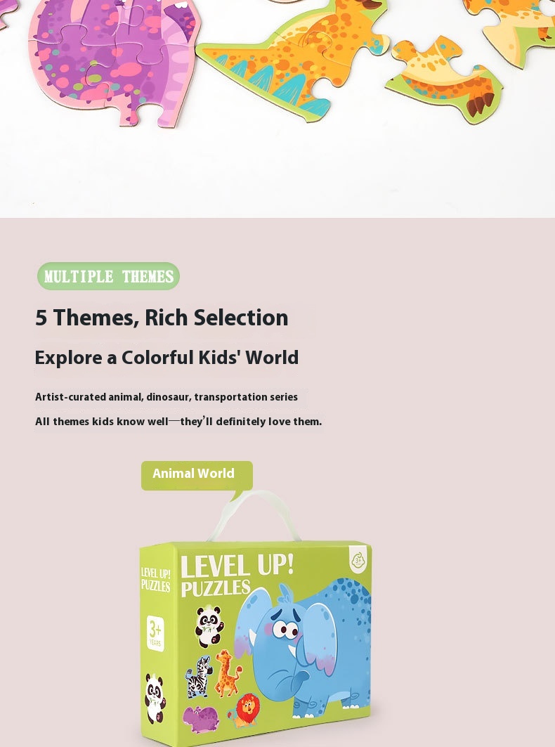 Wooden DIY Toy for 3-6 Years Old Children's Early Education Six-in-One Puzzle Kindergarten Educational Toys Animal Traffic