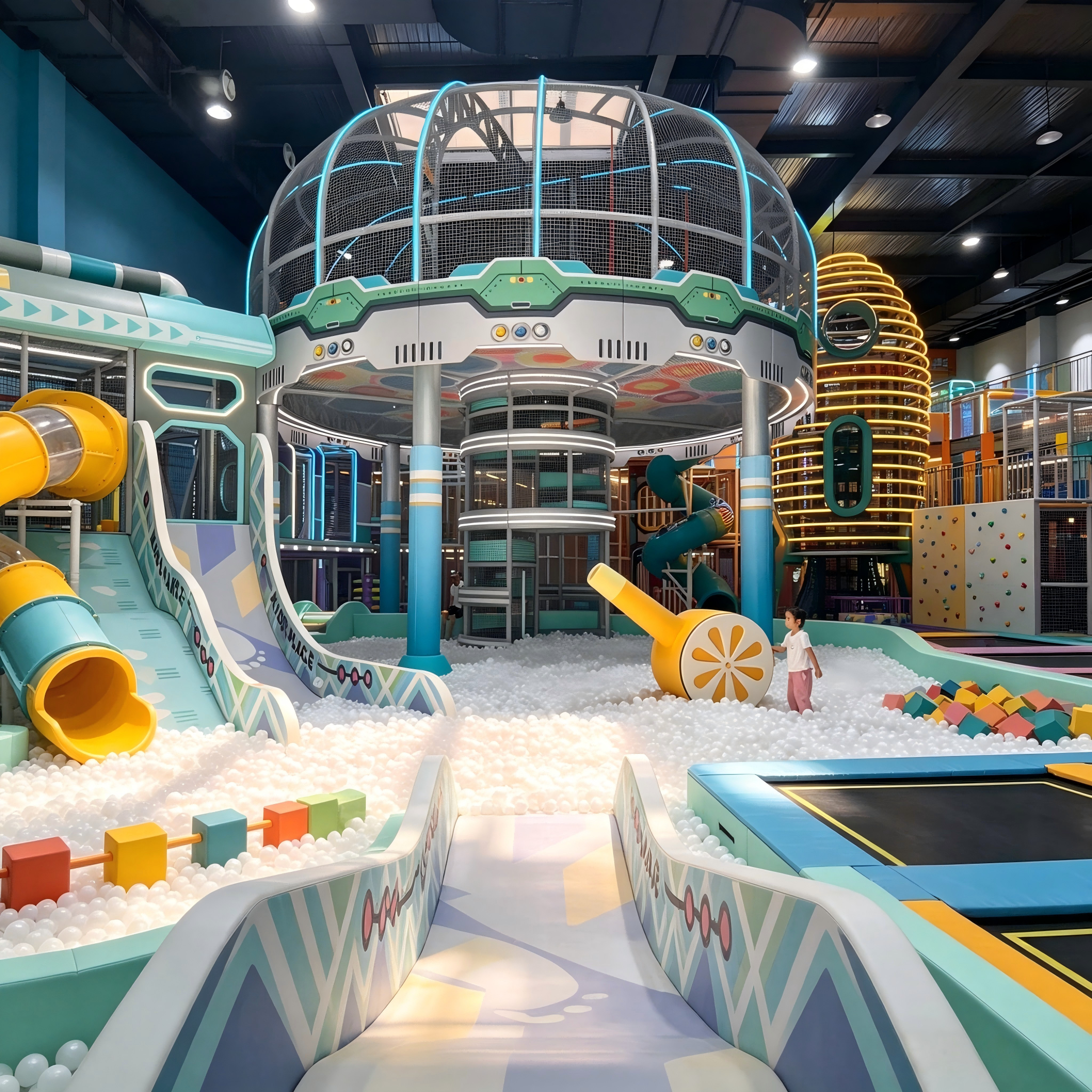 Certificated Kids Fun Land Soft Kids Indoor Playground Equipment for Children with Adventure Maze Systems for Cafe House
