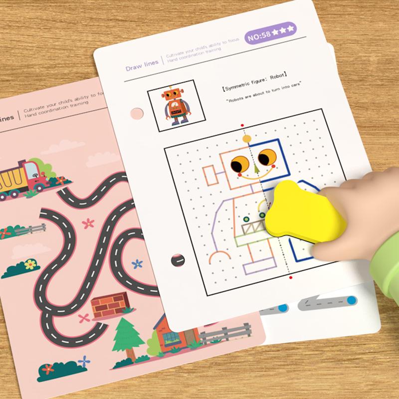 Children Educational Writing Tracing Cards Games Pen Control Training Book Cognition Learning Toys For Kids Boys Girls