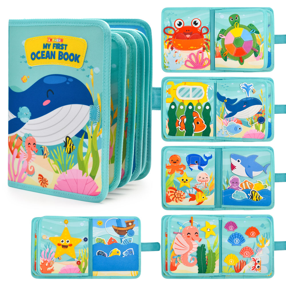 2026 New Montessori Felt Quiet Book Early Learning and Fine Motor Skills Sensory Toys Educational Busy Book for Toddlers