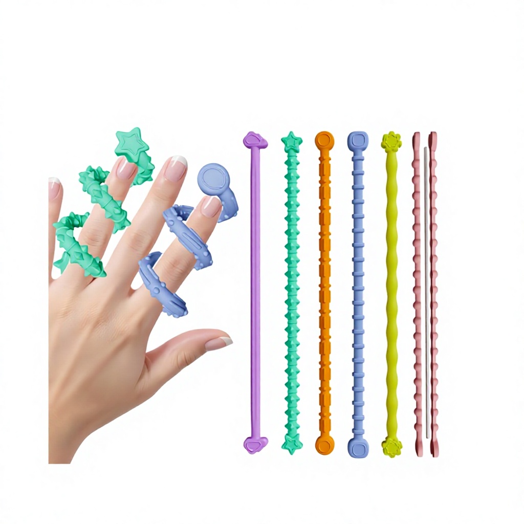 Cross-border Fidget Sensory Toys Children Educational Stress-Relief Twisting Stick Silicone Gel Novel Creative Small Toy