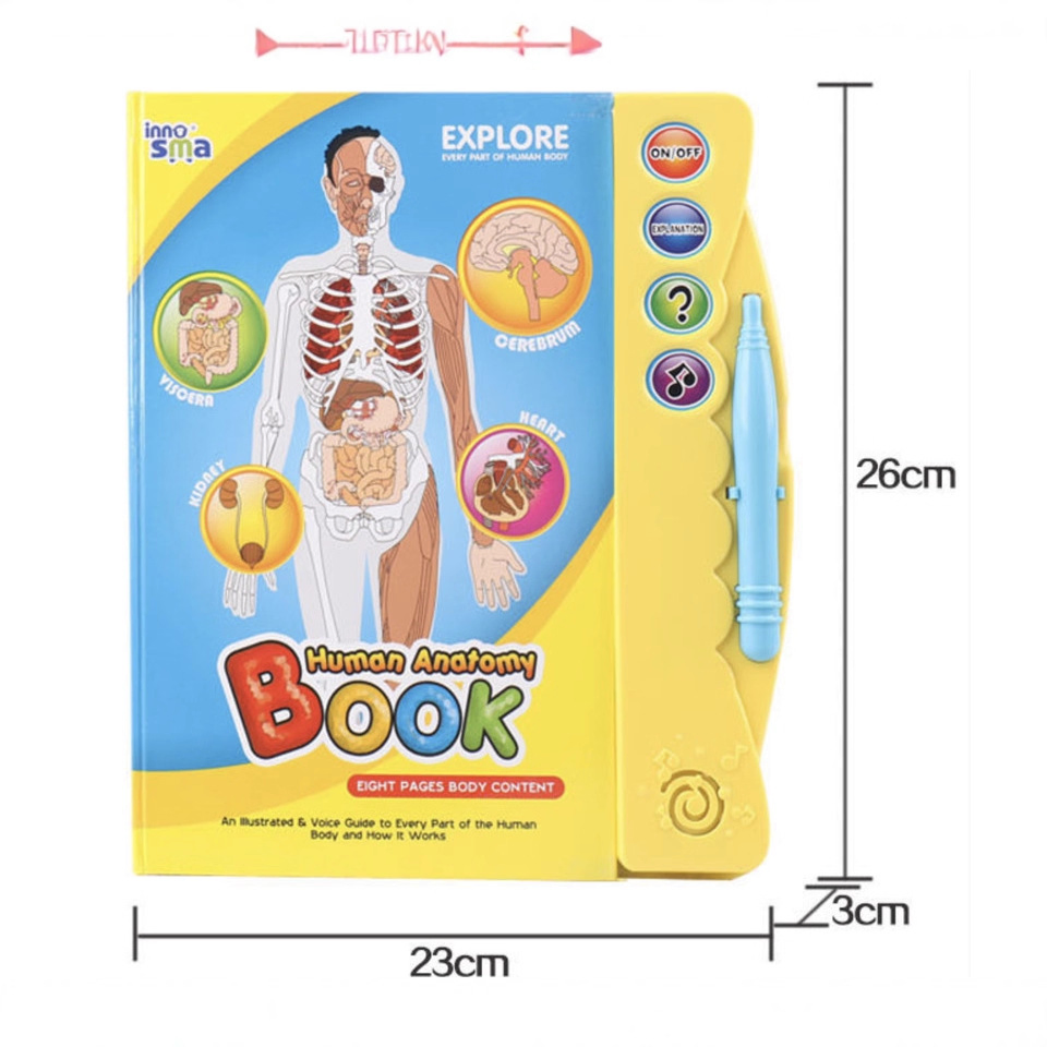 Educational Toys Kids Human Anatomy E-book Interactive Sound Book Educational Learning Machine for Toddlers