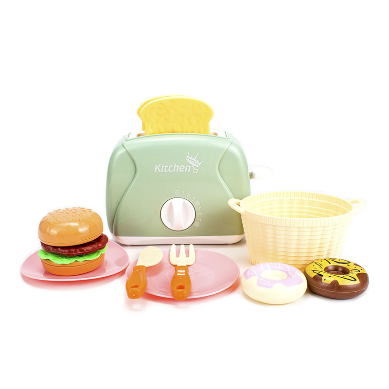Interactive Pretend Play Toaster Food Toy Set for Kids Kitchen Role Play Learning