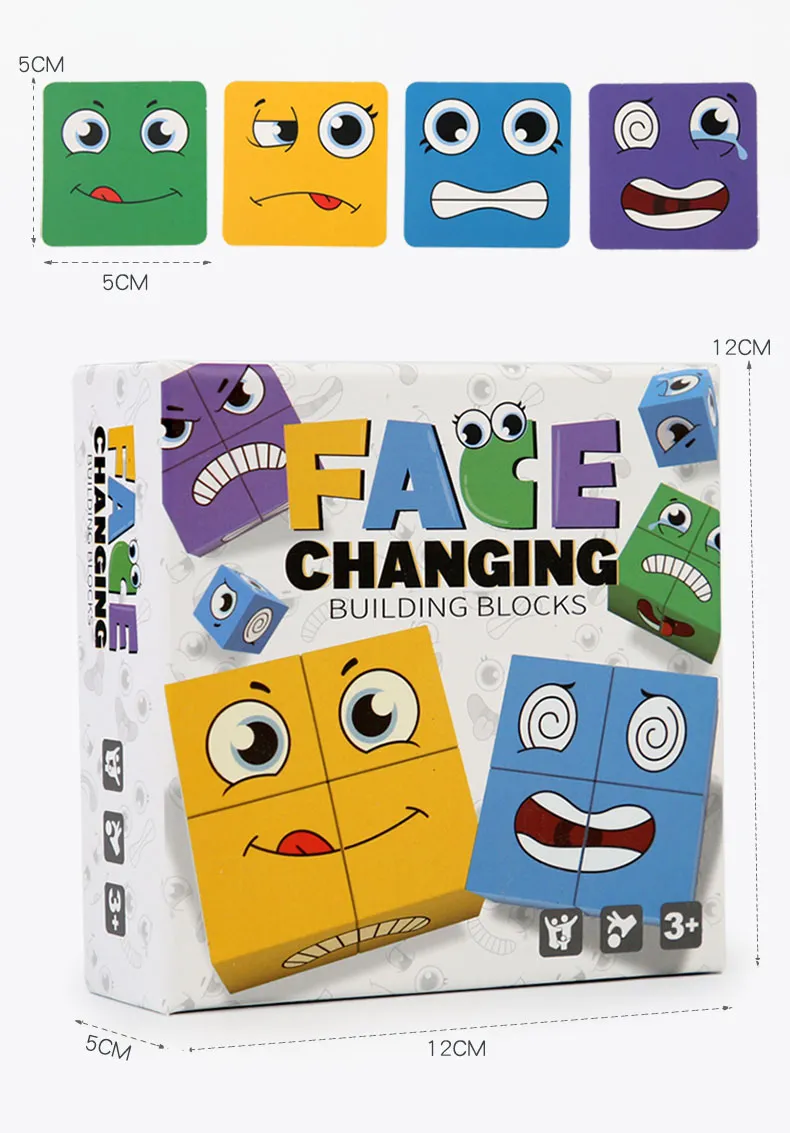 Emotional Rotation Cube - Interactive Learning Toy for Children's Emotional Development