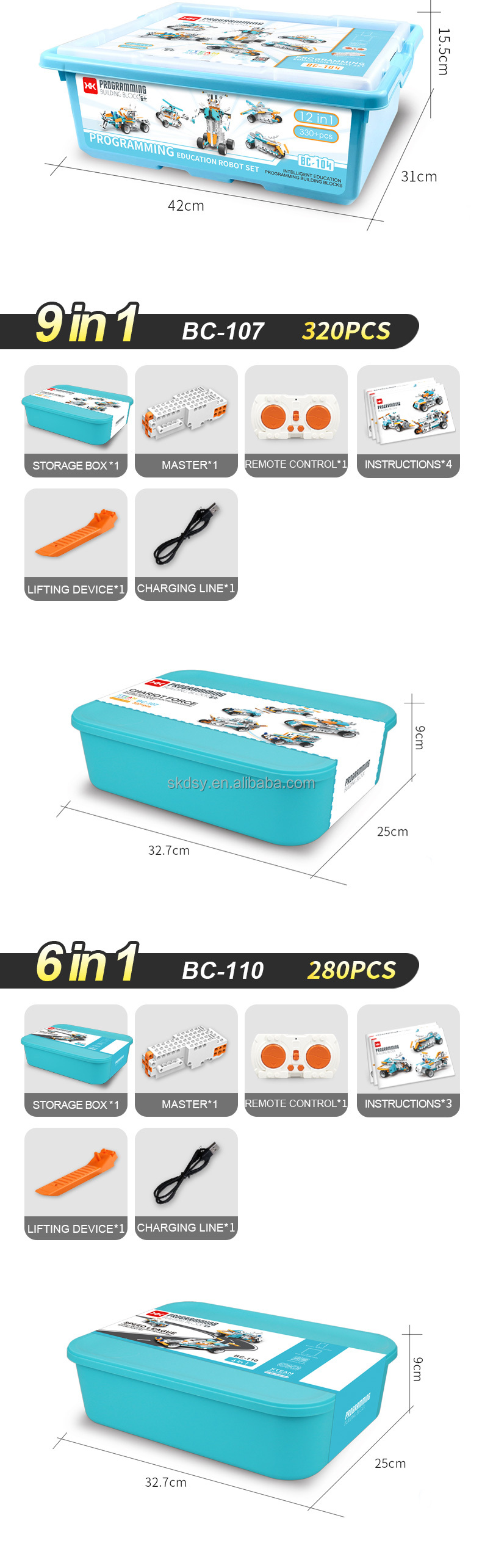 STEM Robotics Building Blocks APP Programming Remote Control Robot Kit Educational Coding Toy OEM ODM Custom Logo Packaging