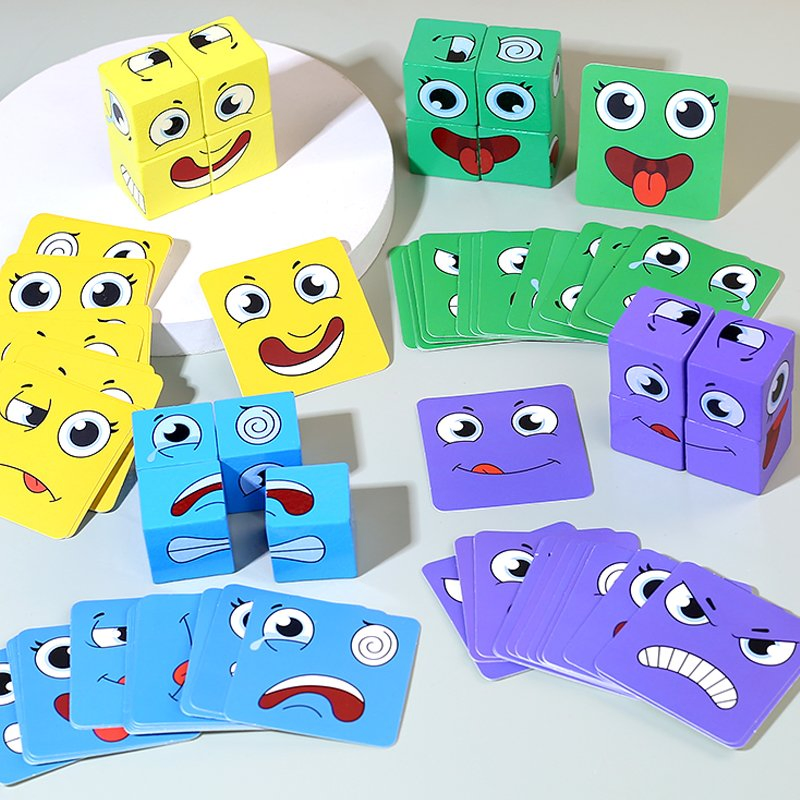 Emotional Rotation Cube - Interactive Learning Toy for Children's Emotional Development