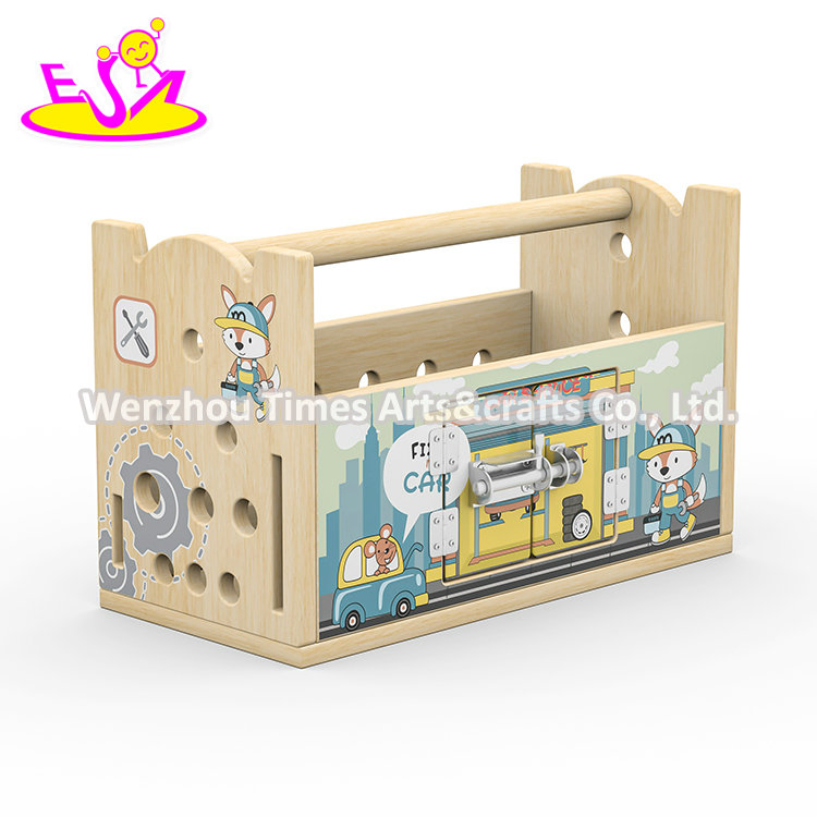 Ultimate Wooden Tool Box Toy Interactive Gears, Locks &amp; Creative Play for Kids Stem Learning Adventure W03D251