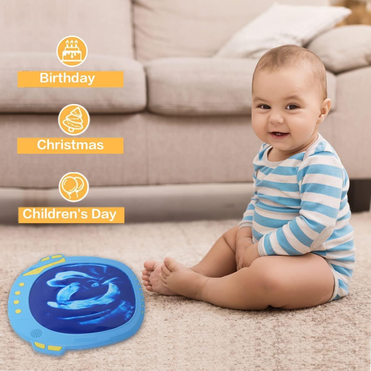 Portable Gel Drawing Board Reusable Mess-Free Art Pad RGB Musical Doodle Board Kids Drawing Toys