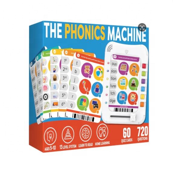 Phonics Machine Learning Pad - CPSIA CPC Certified 720 Phonic Questions Reading Game