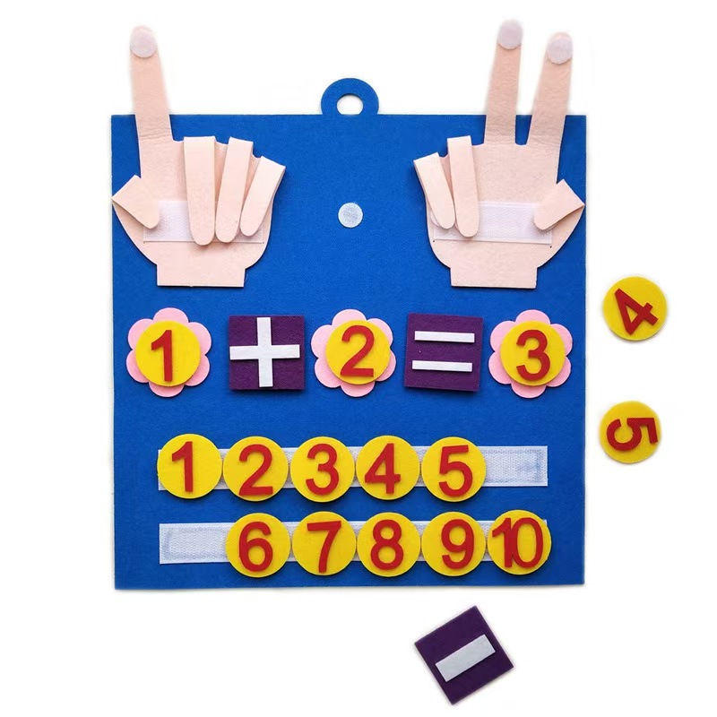 Montessori Children's Educational Toys Early Enlightenment Mathematics Counting Toys Digital Teaching Aids Felt Board
