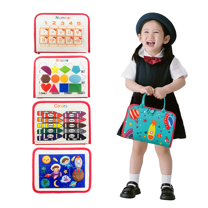 Preschool Educational Activities Developing Sensory Board Basic Life-Skills Learning Toys Felt Learning Board Felt Busy Board