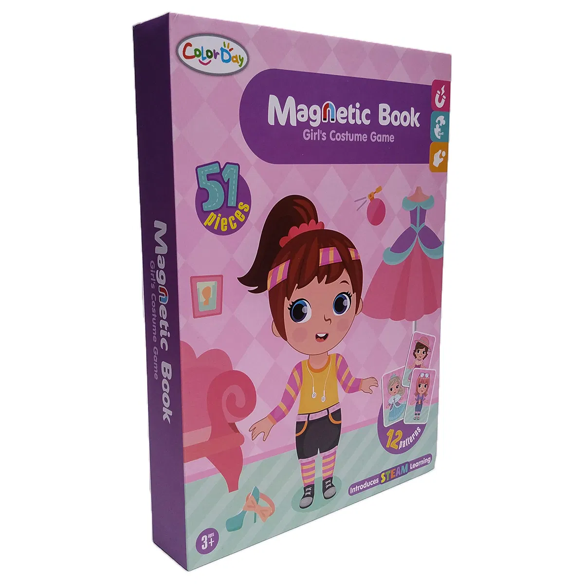 DIY Clothing Match Game Girl Dress up Early Learning Toy Magnetic Puzzle