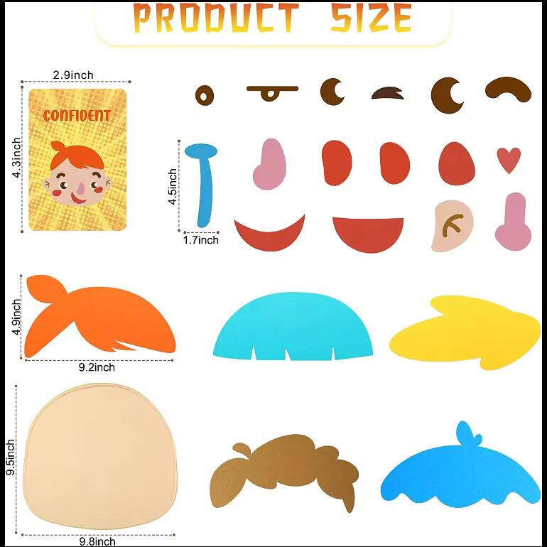 Hot Selling Felt Emotion Face Changing Toys Montessori for Kids Felt Toy Kit Educational Children's Puzzle Early Learning