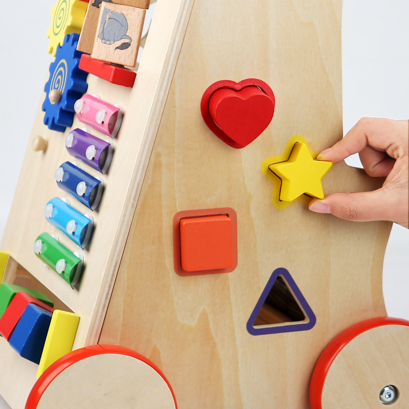 Wholesale Child Wooden Baby Walker Educational Activity Center Goods Montessori Play Games Gift Set Children Playing Popular Items Kid Juguetes Gift Toy