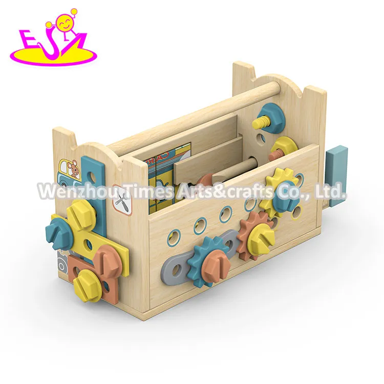Ultimate Wooden Tool Box Toy Interactive Gears, Locks &amp; Creative Play for Kids Stem Learning Adventure W03D251