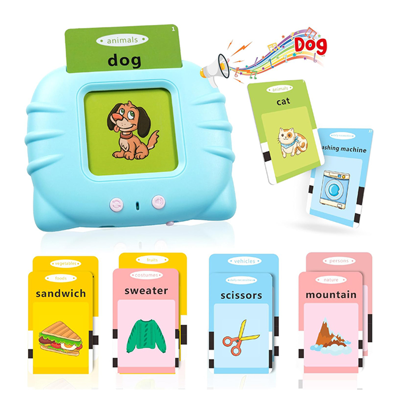Multiple-language Learning Cards Device Talking Flash Card Machine Children English Arabic French German Educational Toy