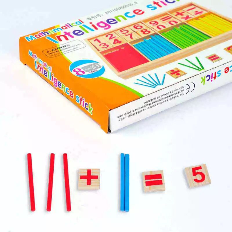 Hot Sale Wood Number Counting Sticks Toys Montessori Educational Early Learning Wooden Math Puzzle Toy for Children Boys &amp; Girl