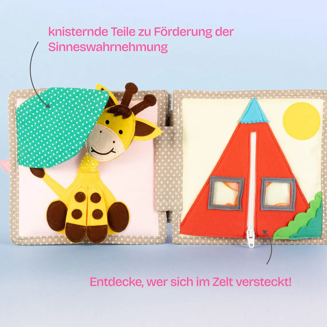 Montessori Toddler Early Education Learning Board Book Felt Animal Cognition Tools Kids Baby Educational Toys