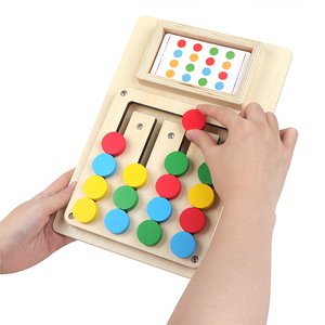 Hot and Cheap Sensory Toys Puzzle Games Montessori Children Educational Toy Color Matching Game