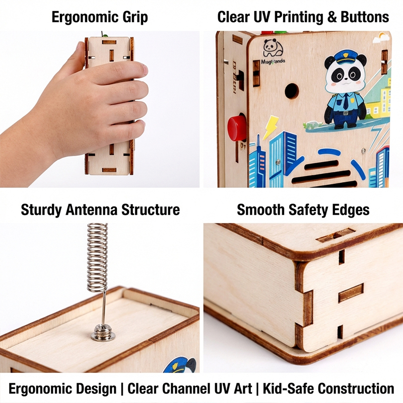 Wooden Walkie Talkie DIY Kit Stem Educational Toy for Children Learning
