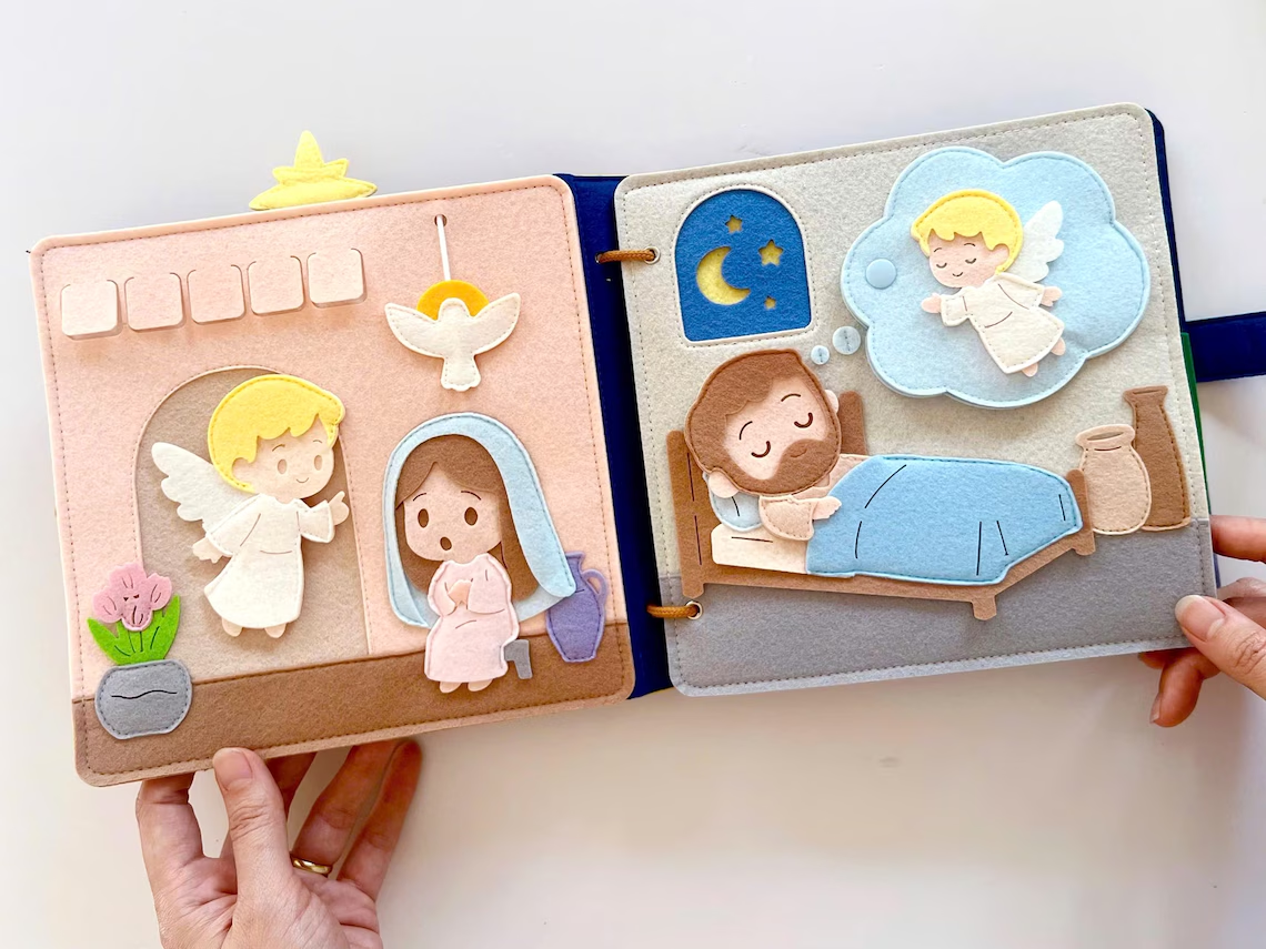 Toddler Busy Felt Board Activity Book-Preschool Educational Toy Developing Intelligence 8-10 Pages Customized Color Size 20x20cm
