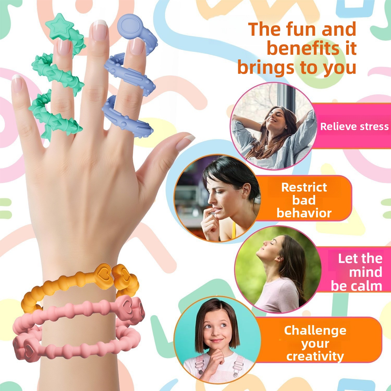Cross-border Fidget Sensory Toys Children Educational Stress-Relief Twisting Stick Silicone Gel Novel Creative Small Toy