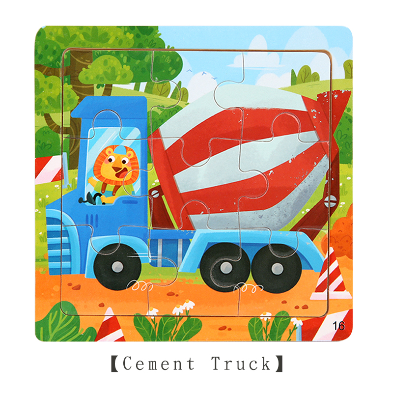 Children's Wooden Jigsaw Puzzle - 9-Piece Animal-Themed Learning Toy for Toddlers and Preschoolers