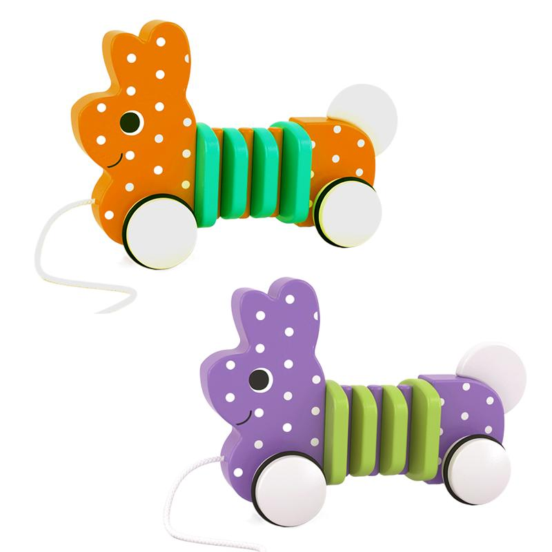 Interactive Wooden Push &amp; Pull Toy for Kids' Learning