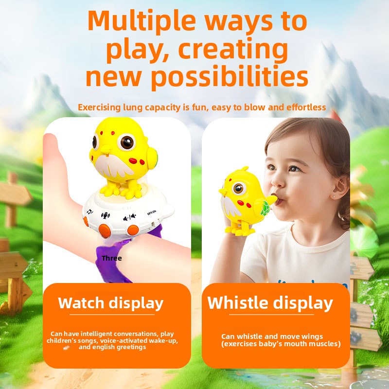 Genuine Talking Parrot Smart Speech-Learning Singing Early Education Plastic Electric Toy Watch Children 4-6 Years Unisex Color