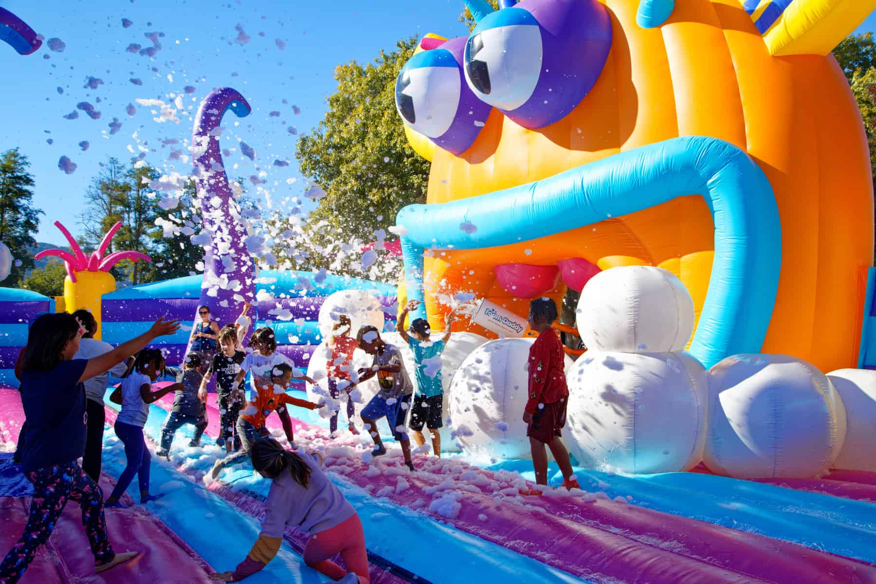 Commercial Outdoor Octopus World Inflatable Theme Park Inflatable Outdoor Playground for Kids Blow up Foam Party