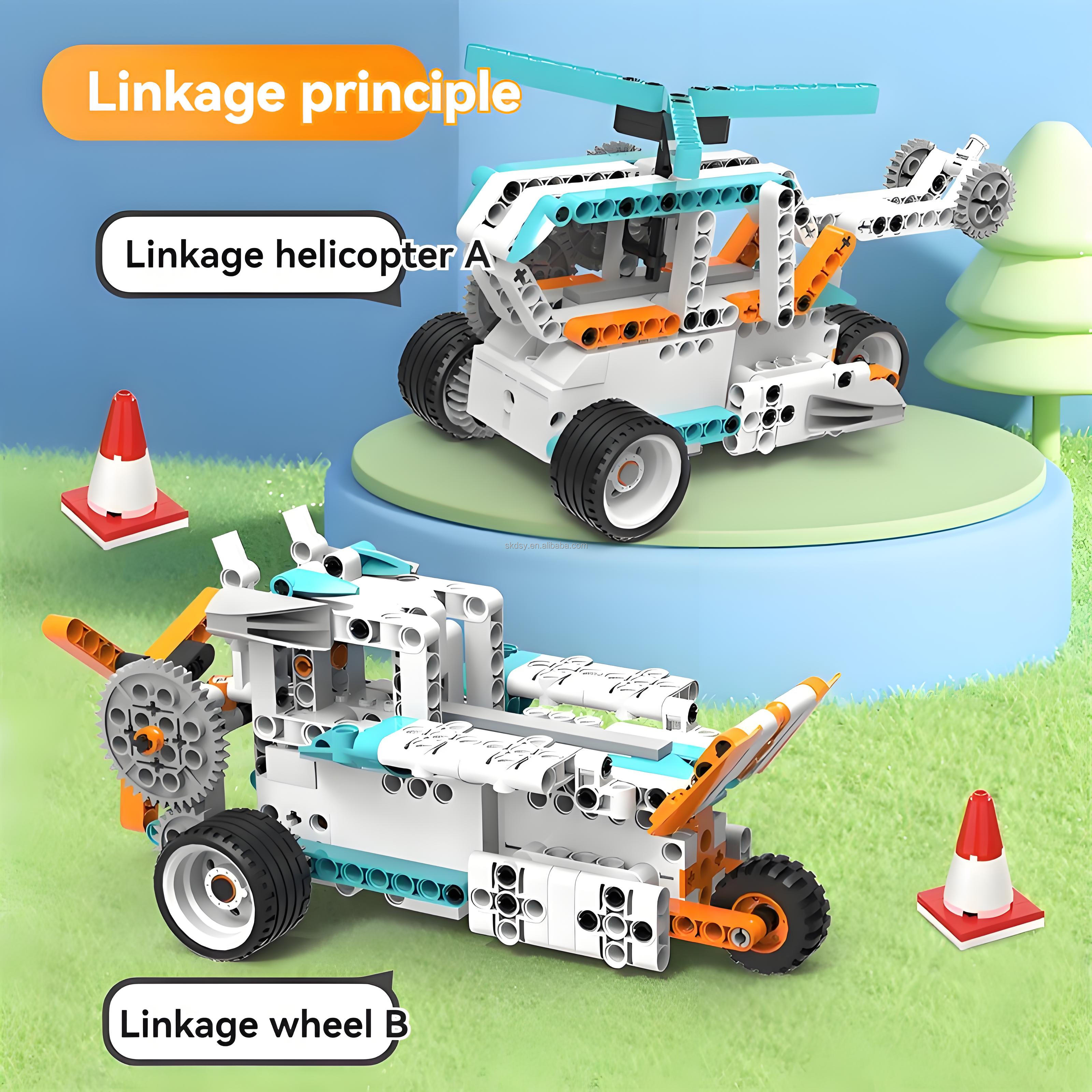 STEM Robotics Building Blocks APP Programming Remote Control Robot Kit Educational Coding Toy OEM ODM Custom Logo Packaging