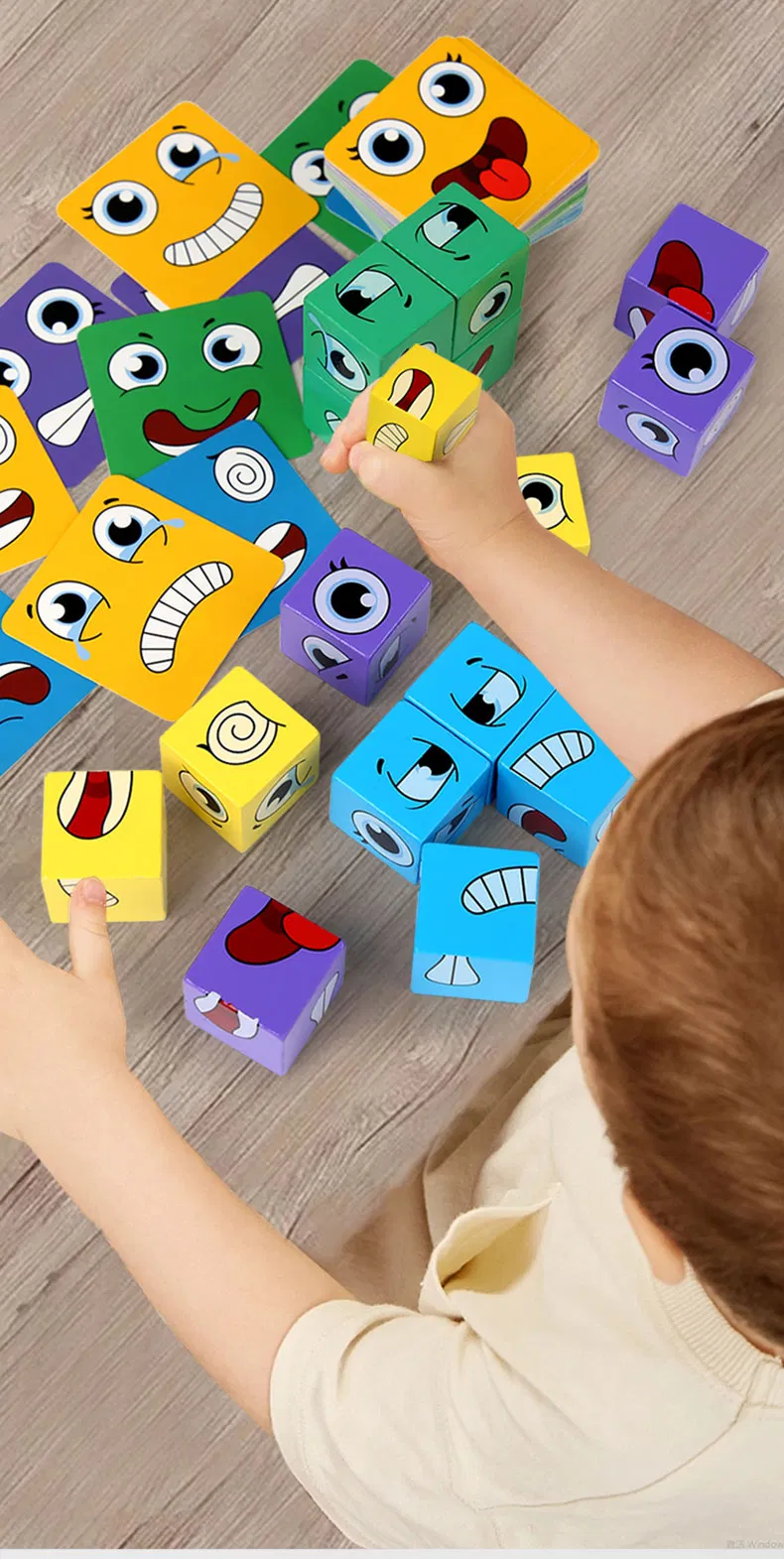 Emotional Rotation Cube - Interactive Learning Toy for Children's Emotional Development