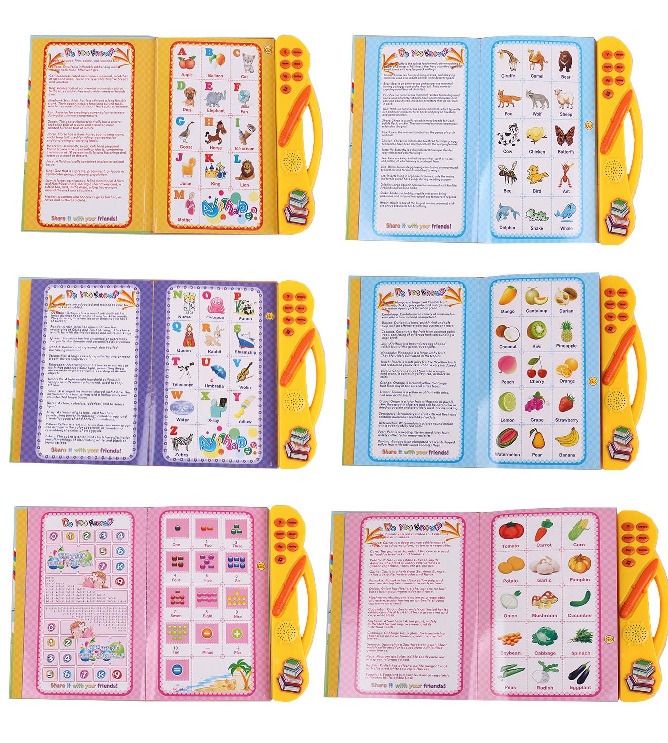 Intelligent E-Book Learning Machine English Learning Toys Shantou Toy Educational Toys for Kids Learning Various Language