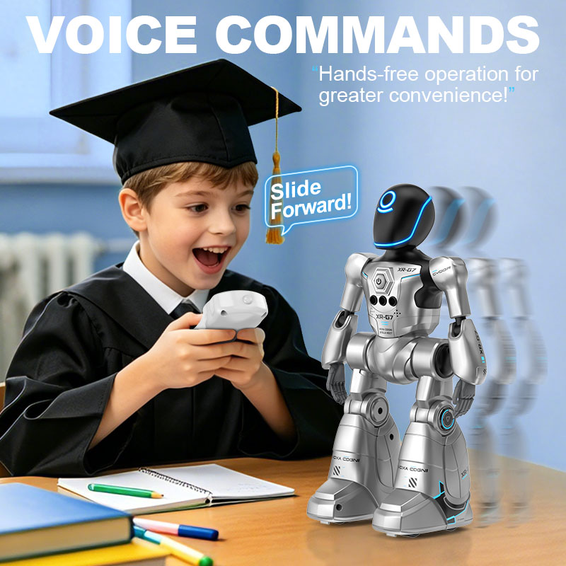 Smart AI Bionic Robot Children's Toy RC Voice-Activated 2.4G Early Learning Programming Music And Lights-Perfect Gift For Kids