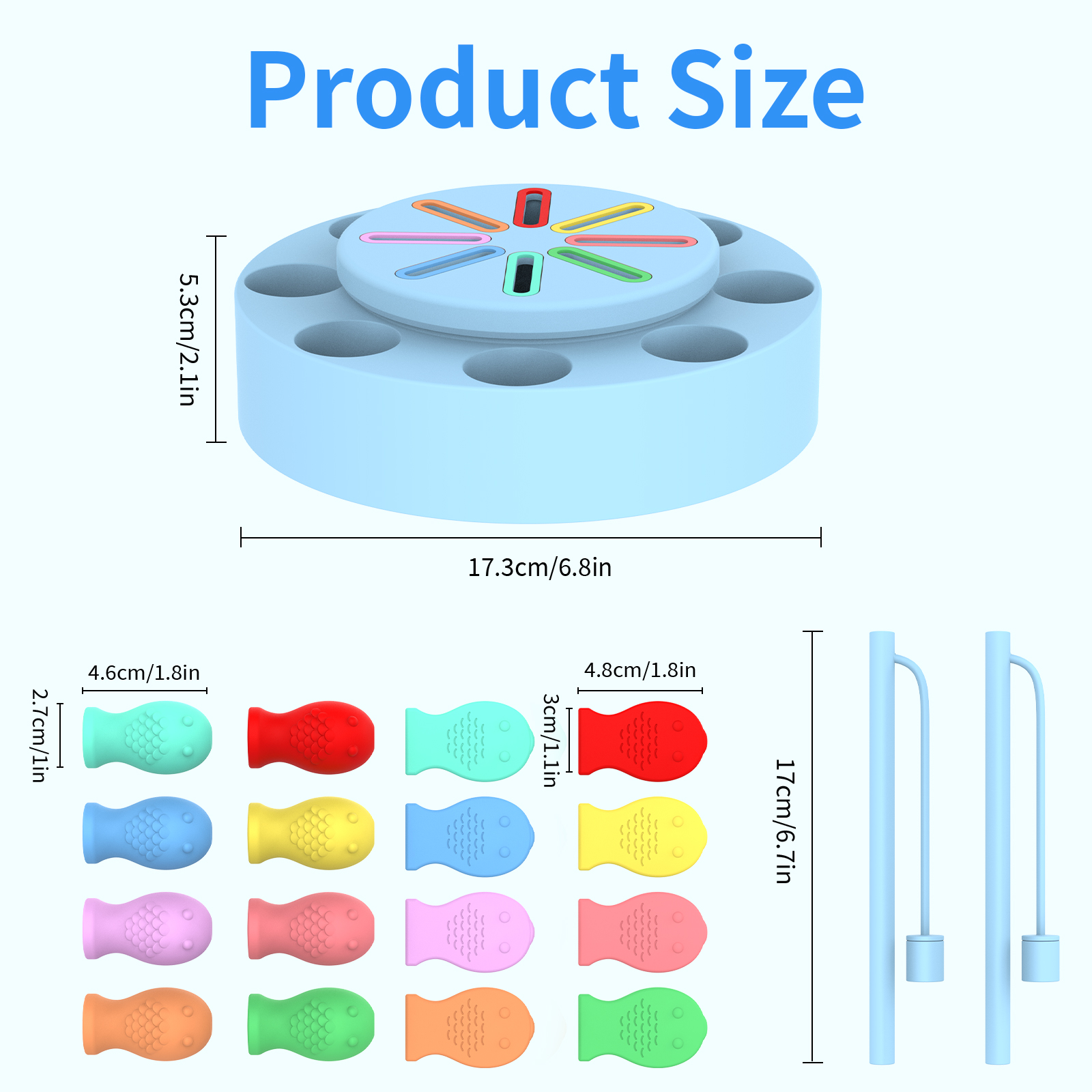 Amazon FBA Service Magnetic Fishing Game Fine Motor Skill Toy Montessori Preschool Gift for Kids Early Learning with 2 Pole