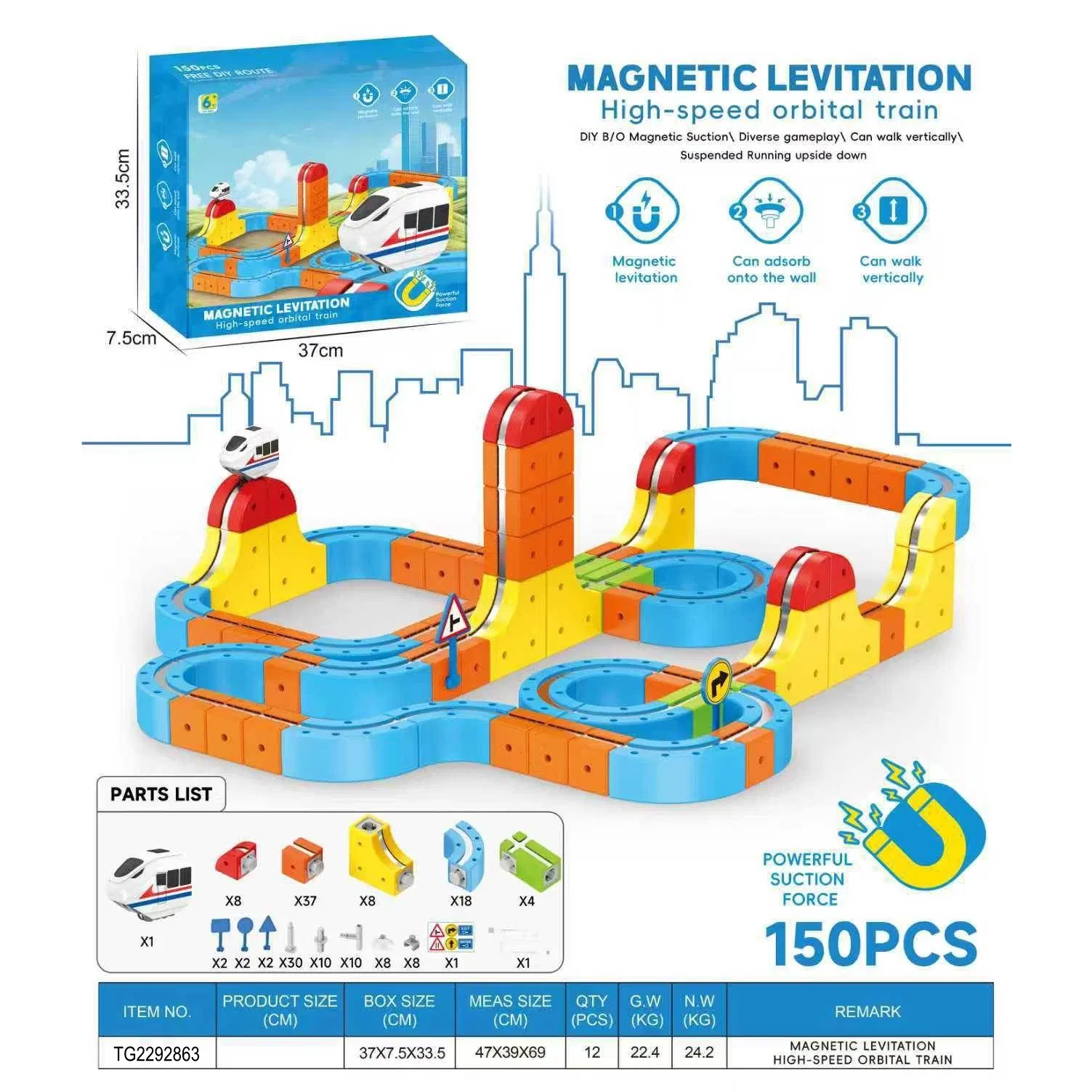 Wholesale Kids Educational DIY Assembled Magnetic Track Car Toy