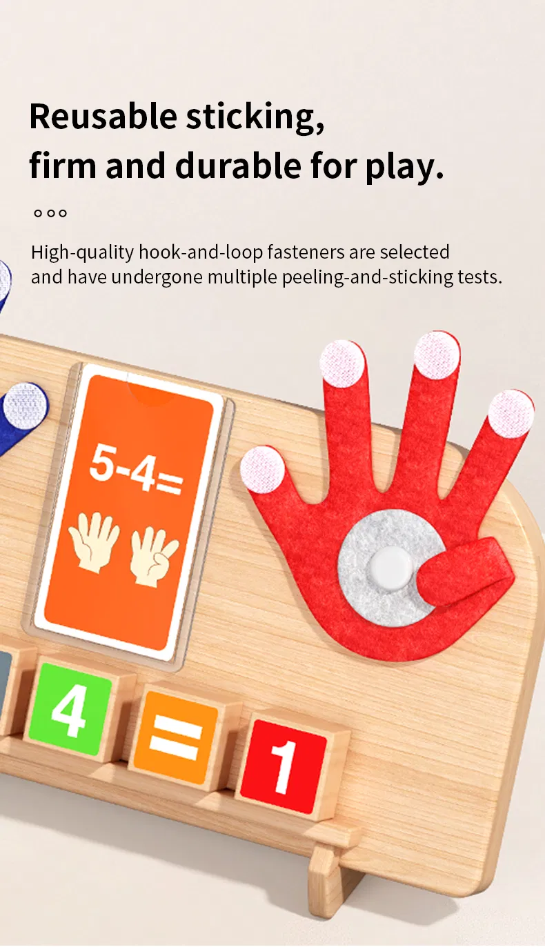 Montessori Wooden Finger Counting Board Math Early Learning Toy for Kids Kindergarten Toy