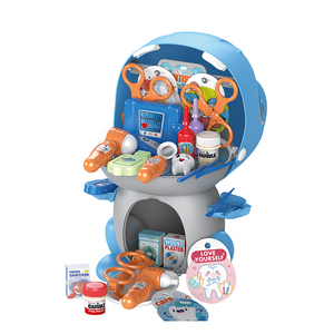 41PCS Kids Play House Dinosaur Doctor Toy Set Role Play Toy Sliding Dinosaur Doctor Tool Toys for Children