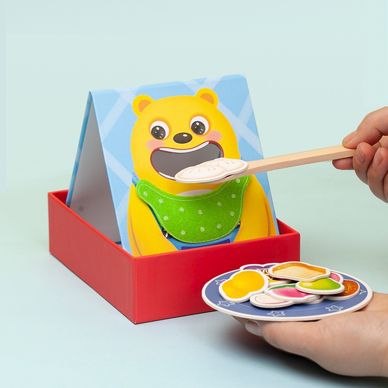 Montessori-Inspired Paper Educational Toys Kindergarten Feeding Games for Babies' Fine Motor Skills Training