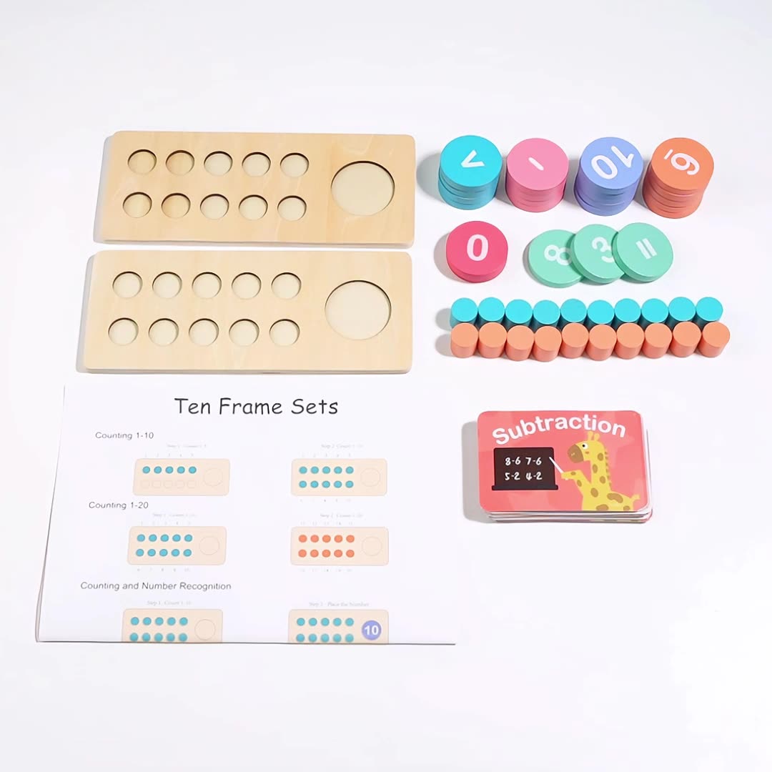 Professional Service Children's Wooden Number Sensory Teaching AIDS Juguetes Math Operation Puzzle Toys For Kids Boys Girls